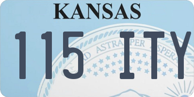 KS license plate 115ITY
