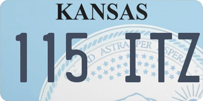 KS license plate 115ITZ