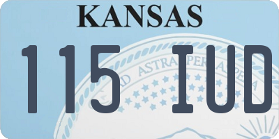 KS license plate 115IUD