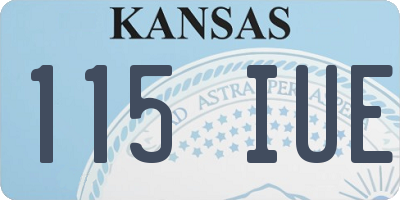 KS license plate 115IUE