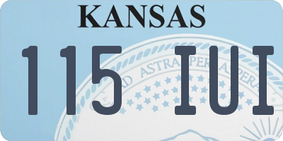 KS license plate 115IUI