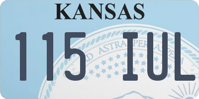 KS license plate 115IUL