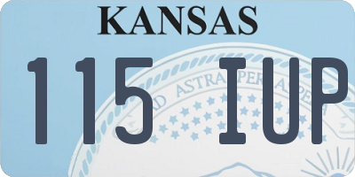 KS license plate 115IUP