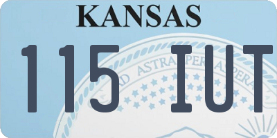 KS license plate 115IUT