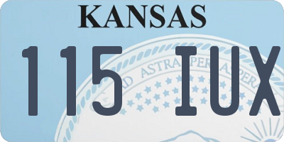 KS license plate 115IUX
