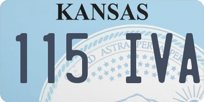 KS license plate 115IVA