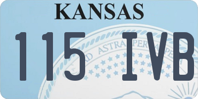 KS license plate 115IVB