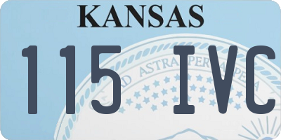 KS license plate 115IVC