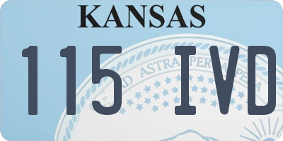 KS license plate 115IVD
