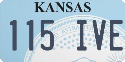 KS license plate 115IVE