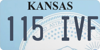 KS license plate 115IVF