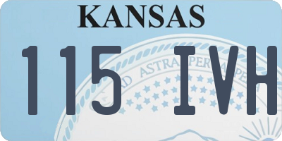 KS license plate 115IVH
