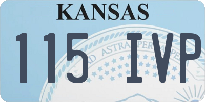 KS license plate 115IVP