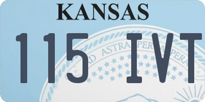 KS license plate 115IVT