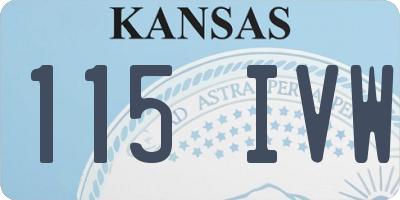 KS license plate 115IVW