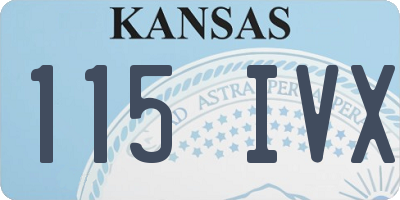 KS license plate 115IVX