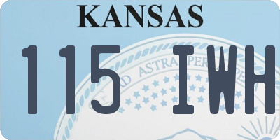 KS license plate 115IWH