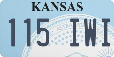 KS license plate 115IWI