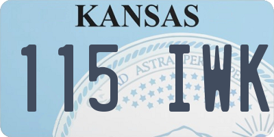 KS license plate 115IWK