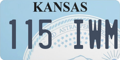 KS license plate 115IWM