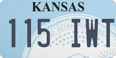 KS license plate 115IWT