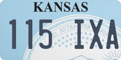 KS license plate 115IXA