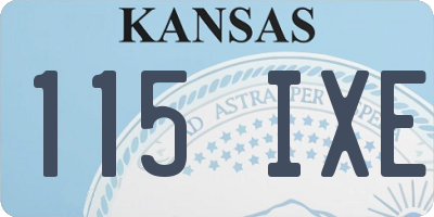 KS license plate 115IXE
