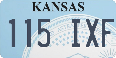 KS license plate 115IXF