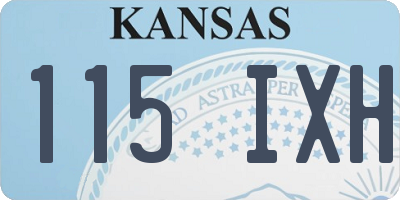 KS license plate 115IXH