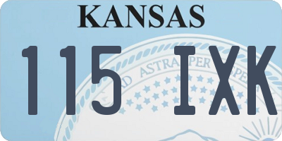 KS license plate 115IXK