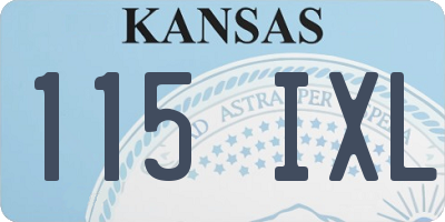 KS license plate 115IXL