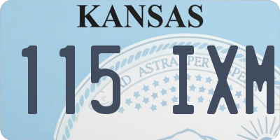 KS license plate 115IXM