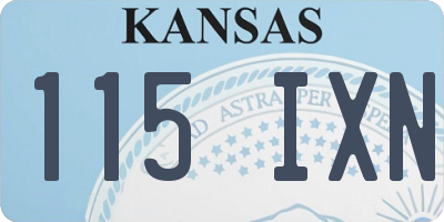 KS license plate 115IXN