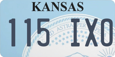 KS license plate 115IXO