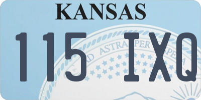 KS license plate 115IXQ