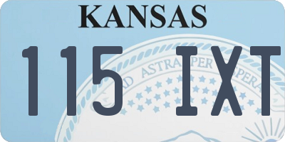 KS license plate 115IXT