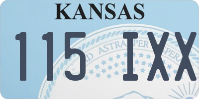 KS license plate 115IXX