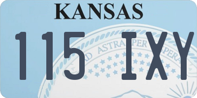 KS license plate 115IXY