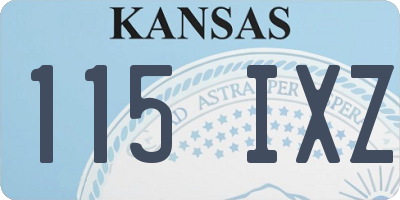 KS license plate 115IXZ