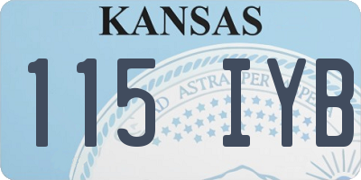 KS license plate 115IYB