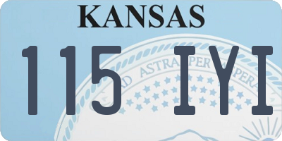 KS license plate 115IYI