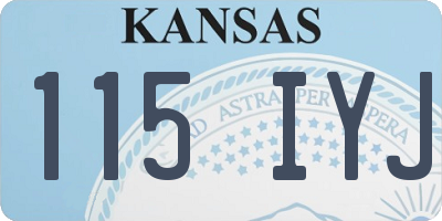 KS license plate 115IYJ