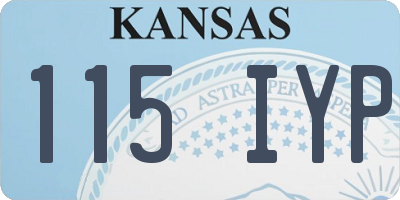 KS license plate 115IYP