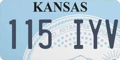 KS license plate 115IYV