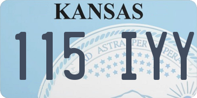 KS license plate 115IYY