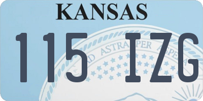 KS license plate 115IZG