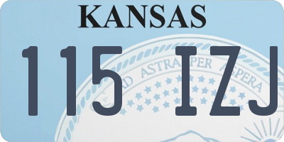 KS license plate 115IZJ