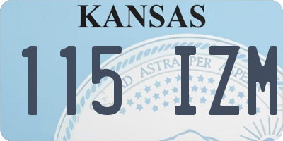 KS license plate 115IZM