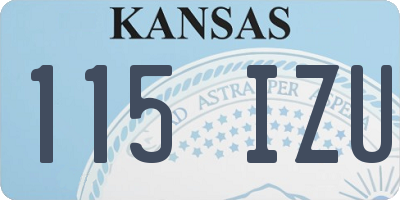KS license plate 115IZU