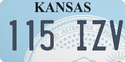 KS license plate 115IZV
